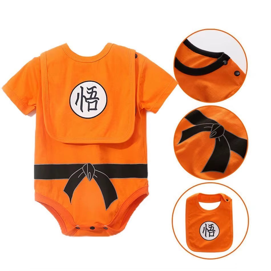 0-18 Months Anime Baby Rompers Newborn Cosplay Costume Infant Akatsuki Nezuko Tanjirou Cotton Clothes Boys Girls Kids Outfit