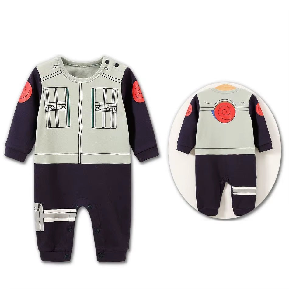 0-18 Months Anime Baby Rompers Newborn Cosplay Costume Infant Akatsuki Nezuko Tanjirou Cotton Clothes Boys Girls Kids Outfit