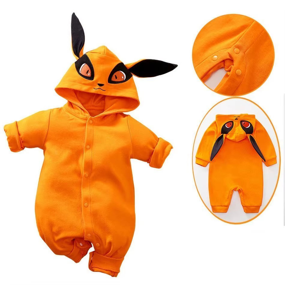 0-18 Months Anime Baby Rompers Newborn Cosplay Costume Infant Akatsuki Nezuko Tanjirou Cotton Clothes Boys Girls Kids Outfit