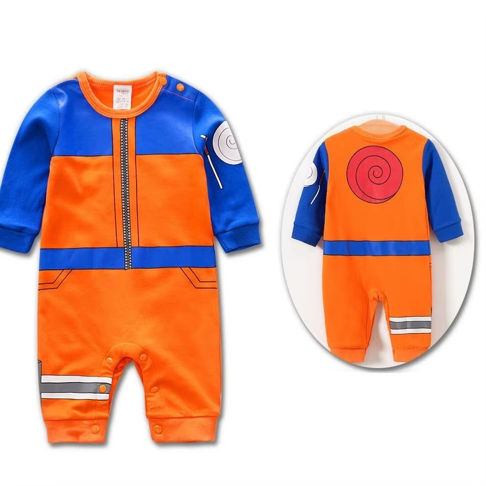 0-18 Months Anime Baby Rompers Newborn Cosplay Costume Infant Akatsuki Nezuko Tanjirou Cotton Clothes Boys Girls Kids Outfit
